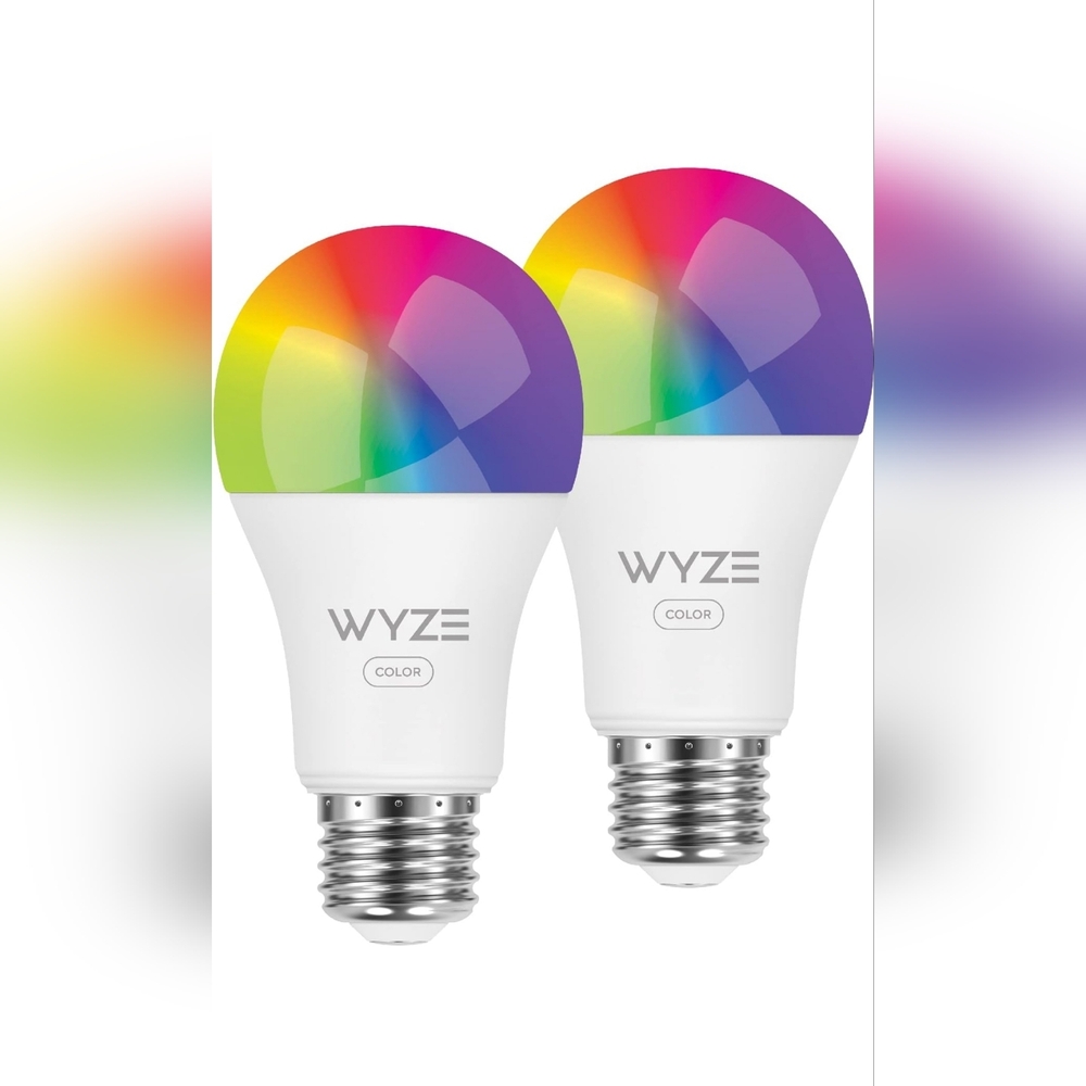 Wyze Bulb Color, 1100 Lumen WiFi RGB and Tunable White A19 Smart Bulb- 2PK